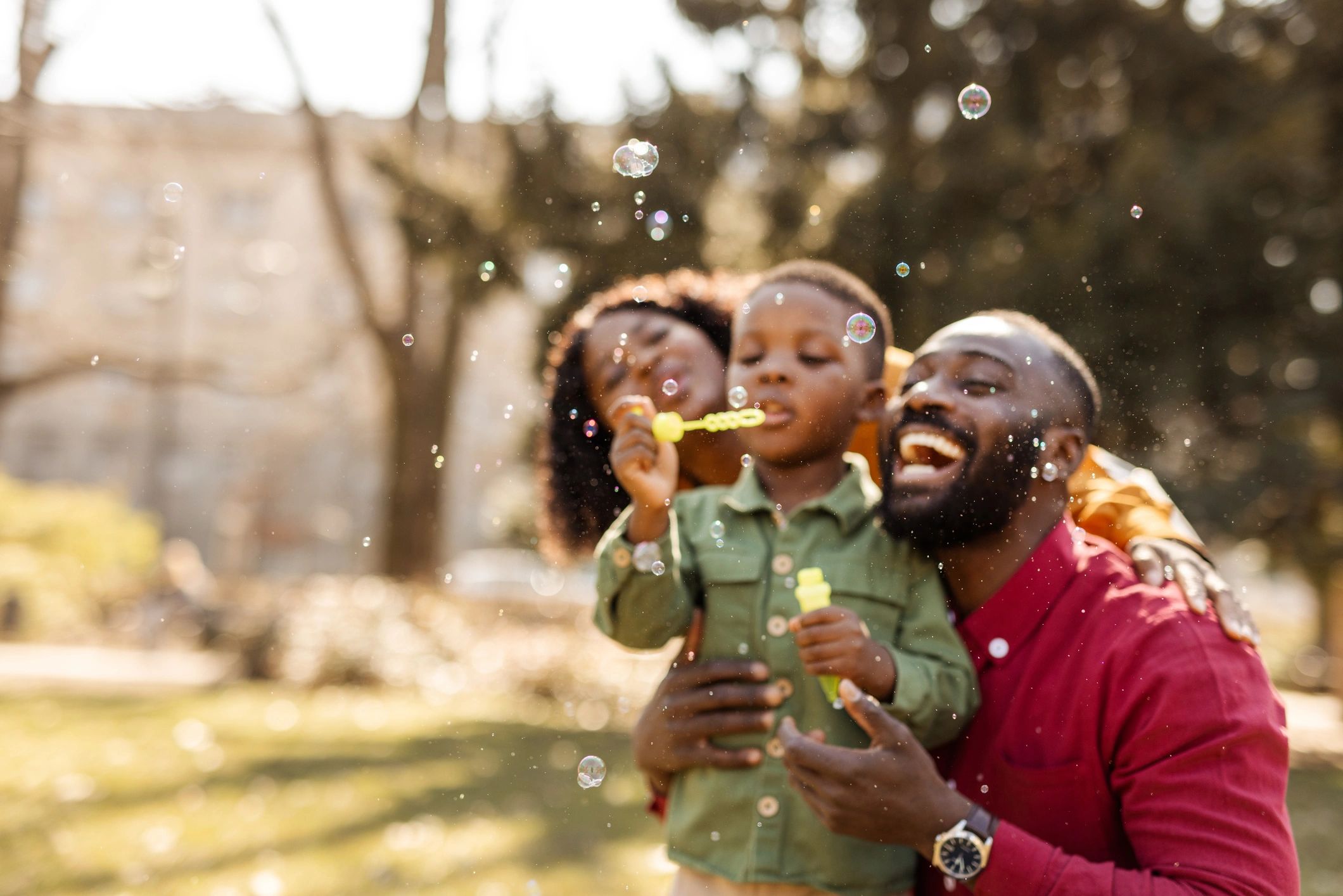 happy family outdoor